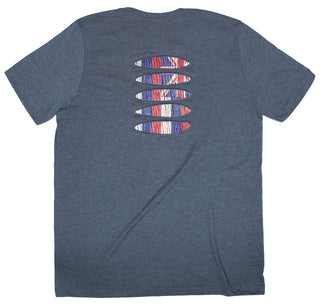 Buy navy Hawaii Flag Ripped T-shirt