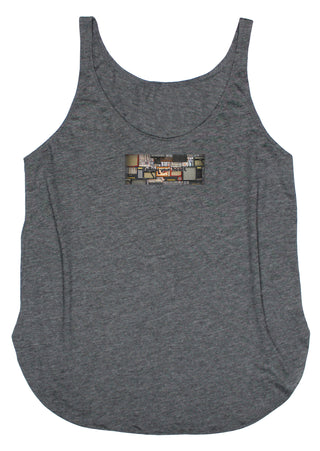 Buy womens-dark-grey-tank King of Rock &amp; Roll &quot;Follow Your Heart&quot; Women&#39;s Frayed Patch Tank Top