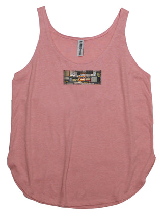 Buy womens-desert-pink-tank King of Rock &amp; Roll &quot;Follow Your Heart&quot; Women&#39;s Frayed Patch Tank Top