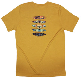 Buy mustard Lone Lion Ripped T-shirt