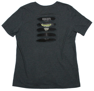 Buy womens-black-crew-neck Margarita Women&#39;s Ripped T-shirt