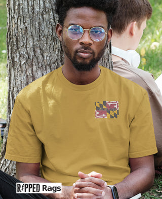 Maryland Flag Ripped T-shirt