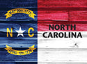 North Carolina Flag Ripped T-shirt