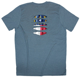 Buy slate North Carolina Flag Ripped T-shirt