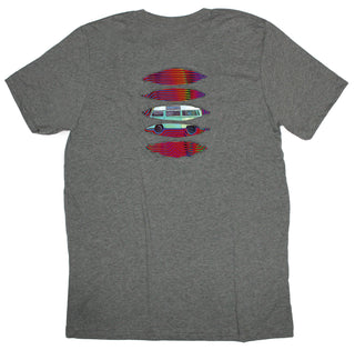 Buy deep-grey Psychedelic Bus Ripped T-shirt