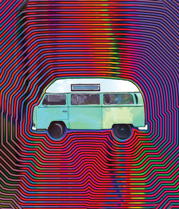 Psychedelic Bus Ripped T-shirt