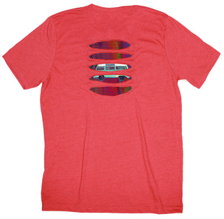 Buy red Psychedelic Bus Ripped T-shirt