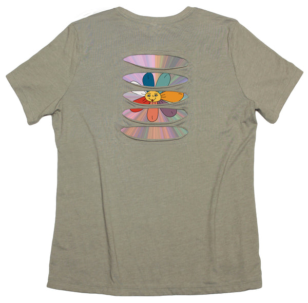 Psychedelic Daisy Women's Ripped T-shirt