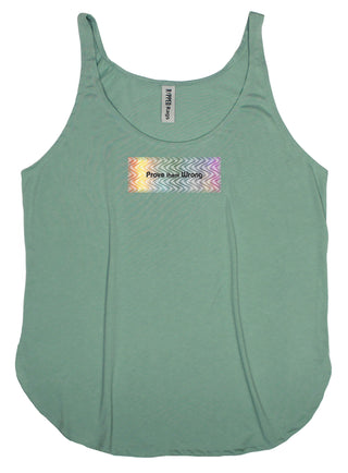 Buy womens-stonewash-green-tank Psychedelic Waves &quot;Prove them Wrong&quot; Women&#39;s Tank Top