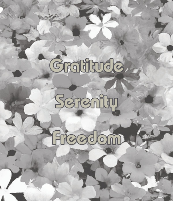 Scattered Flowers "Gratitude Serenity Freedom" Women's Ripped T-shirt