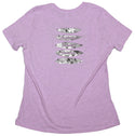 Scattered Flowers "Gratitude Serenity Freedom" Women's Ripped T-shirt