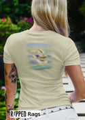 Spring Cowgirl Hat Women's Ripped T-shirt