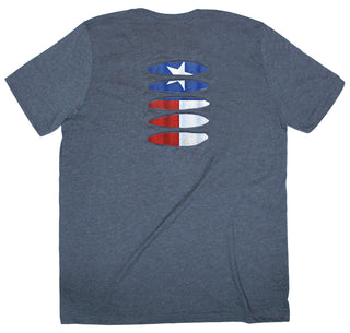Buy navy Texas Flag Ripped T-shirt