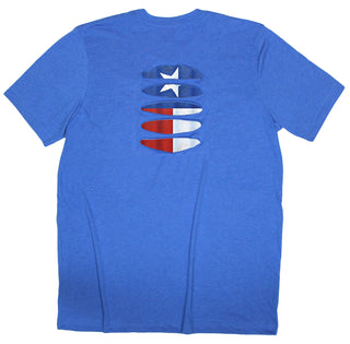 Buy royal Texas Flag Ripped T-shirt