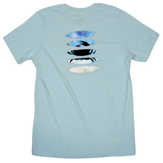 Buy ice-blue Tribal Crab Ripped T-shirt