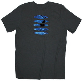 Buy black Tribal Fish Ripped T-shirt