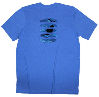 Buy royal Tribal Fish Ripped T-shirt