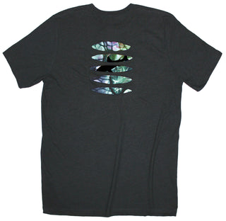 Buy black Tribal Shark Ripped T-shirt