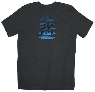 Buy black Tribal Turtle Ripped T-shirt