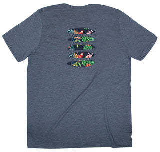 Buy navy Tropical Jungle Ripped T-shirt