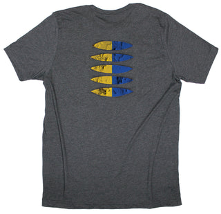 Buy dark-grey Ukraine Flag Ripped T-shirt
