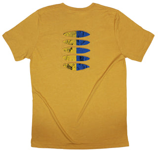 Buy mustard Ukraine Flag Ripped T-shirt